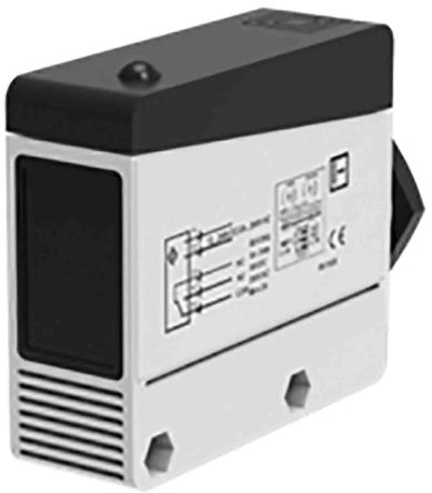 RS PRO Sensore Fotoelettrico Rettangolare, A Retroriflessione Polarizzata, Rilevamento 12 M, Uscita Relè NA/NC