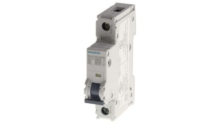 Siemens Interruptor Automático 1P, 4A, Curva Tipo C, Poder De Corte 14 KA, SENTRON, Montaje En Carril DIN