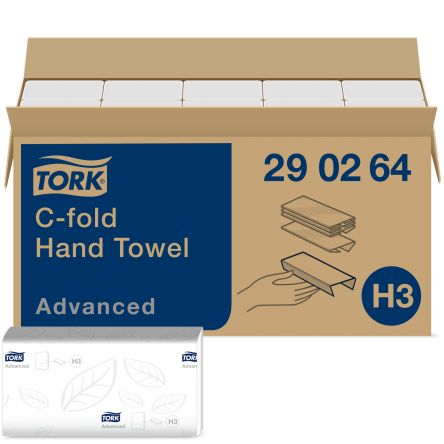 Tork C FOLD Papierhandtuch 2-lagig Weiß, 100 X 248mm, 120 X 20-Blatt