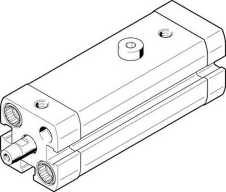 Festo Serie CLR-16-10-L-P-A Klemmzylinder, Kolben-Ø 16mm / Hub 10mm, Drehwinkel 90°, Bis 10 Bar