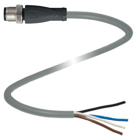 Pepperl + Fuchs Cable De Conexión, Con. A M12 Macho, 4 Polos, Con. B Sin Terminación, Long. 5m