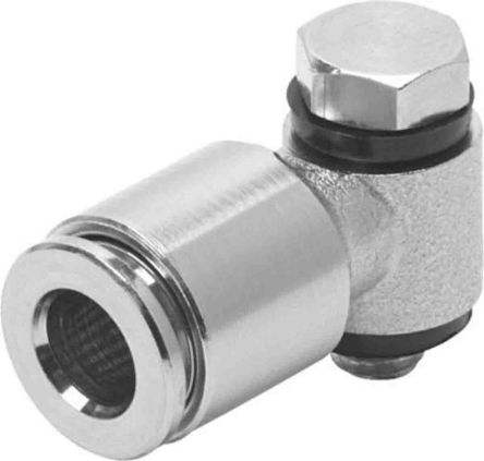 Festo Elbow Threaded Adaptor, M5 Male To Push In 4 Mm, Threaded-to-Tube Connection Style, 558827
