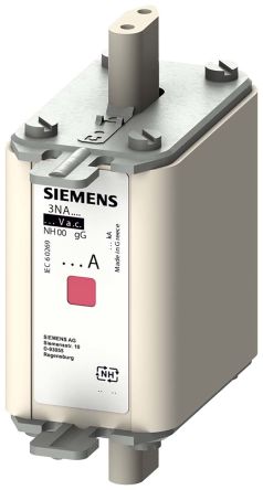 Siemens Fusible De Cuchillas Centradas, NH00, GG, 690V Ac, 63A, F, IEC 60269