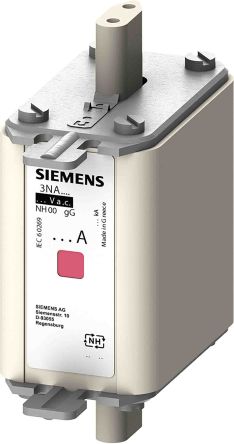 Siemens 刀型触头熔断器, 160A电流, 500V 交流, 77.8mm总长