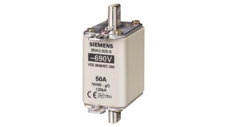 Siemens Sicherungseinsatz NH00, 690V Ac / 100A F, GG IEC 60269