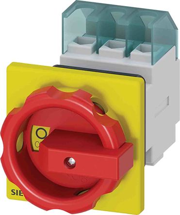 Siemens 3P Pole Front Panel Isolator Switch - 25A Maximum Current, 7.5kW Power Rating, IP65