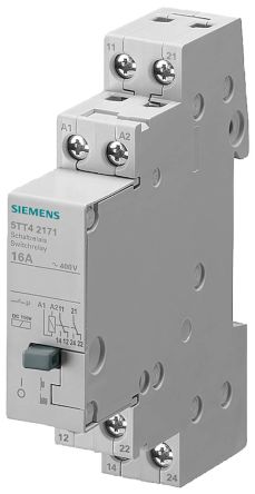Siemens 5TT4 Monostabiles Relais, Für DIN-Schienen 2-poliger Wechsler 4A 24V Dc Spule / 1.7W
