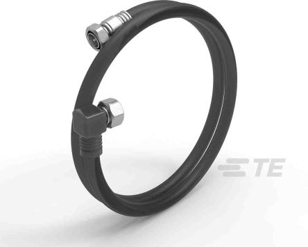 TE Connectivity RF同轴电缆, 1m长, 4.3-10公插转4.3-10公插, 50 Ω, 黑色