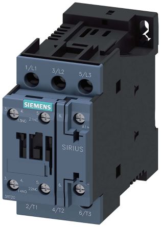 Siemens SIRIUS Leistungsschütz / 24 V Dc Spule, 3 -polig 1 Schließer, 1 Öffner / 25 A, Umkehrend