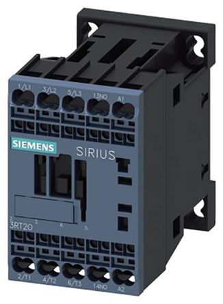 Siemens Contactor De Inversión SIRIUS De 3 Polos, 1 NA, 12 A, Bobina 24 V Ac, 5,5 KW