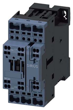 Siemens Contactor De Inversión SIRIUS De 3 Polos, 1 NA + 1 NC, 38 A, Bobina 24 V Dc, 18,5 KW