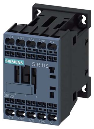 Siemens Reversing Contactor, 24 V Dc Coil, 3-Pole, 7 A, 3 KW, 1NC