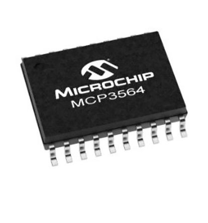 Microchip 24 Bit ADC MCP3564-E/ST Quad, 153.6ksps TSSOP, UQFN, 20-Pin