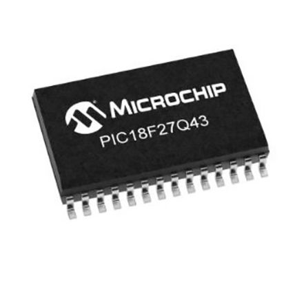 Microchip PIC18F27Q43-I/SS, 8bit PIC Microcontroller, PIC18, 32MHz, 128 KB Flash, 28-Pin SSOP