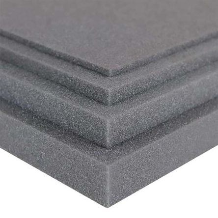 RS PRO Grey Rubber Sheet, 950mm X 950mm X 15mm