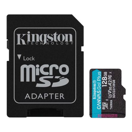 Kingston Tarjeta Micro SD MicroSDXC No 128 GB 3D TLC Canvas Go! Plus