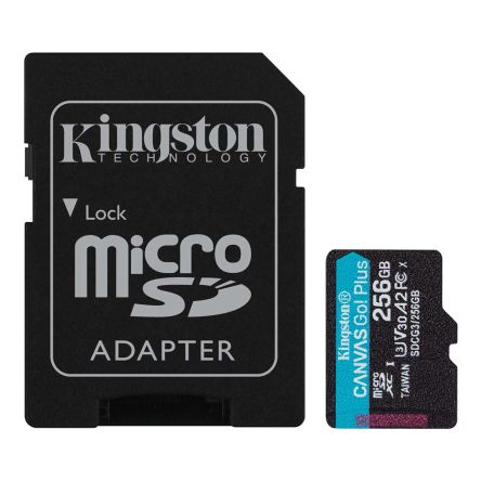 Kingston Canvas Go! Plus MicroSDXC Micro SD Karte 256 GB Class 10, 3D TLC