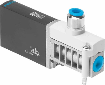 Festo 3/2 Closed, Monostable Pneumatic Solenoid/Pilot-Operated Control Valve - Electrical Push In 6 Mm MHP3 Series,