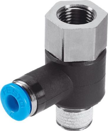 Festo Tee Threaded Adaptor, R 1/2 Female To Push In 12 Mm, Threaded-to-Tube Connection Style, 153191