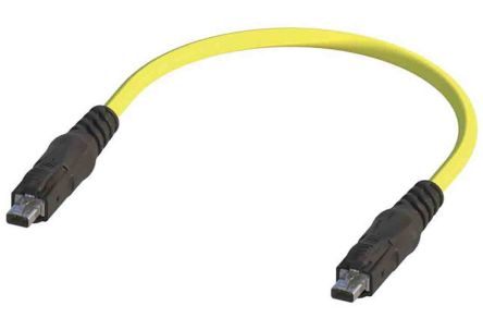 HARTING T1 Industrial TW1STER Ethernetkabel Cat.6a, 0.5m, Gelb Patchkabel, A SPE STP Stecker, B SPE, PUR