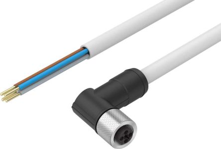 Festo Cable NEBL-T12W4-E-5-N-LE4, Long. 5mm, M12