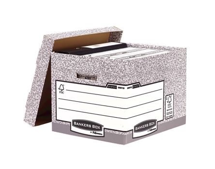 Fellowes Recyclingkarton Archivbox Grau, 333mm X 380mm X 285mm