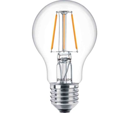 Philips Lighting Philips Classic, LED-Filament, LED-Lampe, Glaskolben, 5 W / 230V, E27 Sockel, 2700K Warmweiß