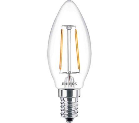 Philips Lighting Lampada LED Philips Con Base E14, 220 → 240 V, 2-25 W, Col. Bianco Caldo