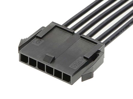 Molex 6 Way Female Micro-Fit 3.0 Unterminated Wire To Board Cable, 300mm