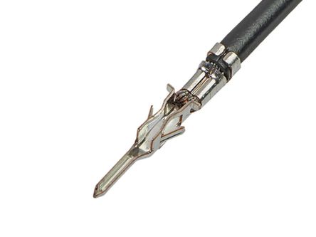 Molex Male Micro-Fit 3.0 To Unterminated Crimped Wire, 75mm, 22AWG, Black
