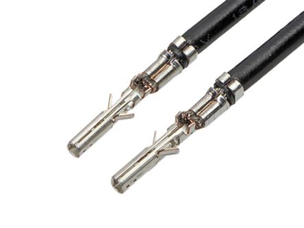 Molex Crimped Wire, 225mm, 18AWG, Black