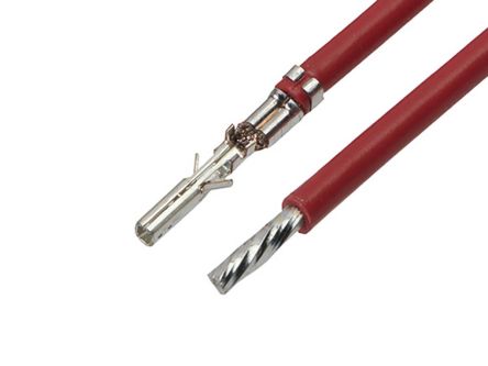 Molex Female Micro-Fit 3.0 To Unterminated Crimped Wire, 150mm, 20AWG, Red