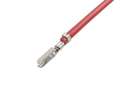 Molex Male CLIK-Mate To Unterminated Crimped Wire, 300mm, 26AWG, Red