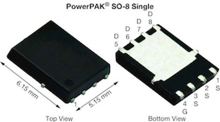Vishay SiR626ADP SiR626ADP-T1-RE3 N-Kanal, SMD MOSFET 60 V / 165 A, 8-Pin PowerPAK SO-8