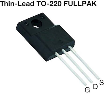 Vishay MOSFET, Canale N, 0,102 Ω, 29 A, TO-220 FP, Su Foro