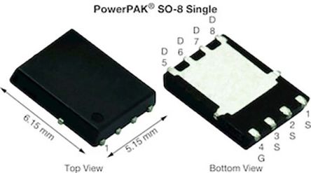 Vishay SiR870BDP SiR870BDP-T1-RE3 N-Kanal, SMD MOSFET 100 V / 81 A, 8-Pin PowerPAK SO-8