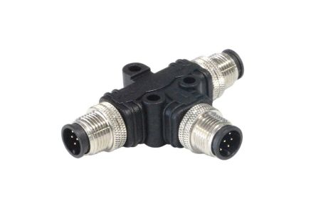 Bulgin Rundsteckverbinder Adapter, M12, Stecker, M8, 1 Ports, 4-poliger Stecker, M12, 4-polig / Stecker