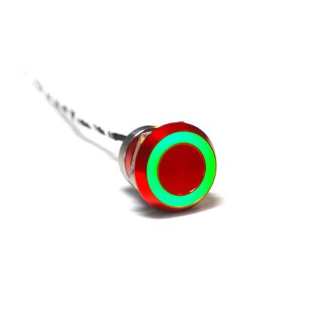 Bulgin Capacitive Switch Latching NC,Illuminated, Green, Red, IP68, IP69K Red Anodised