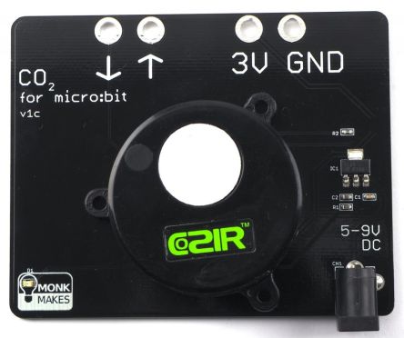 Monk Makes V1E CO2 Sensor Board For Micro:bit Entwicklungskit, Luftfeuchtigkeit, Temperatur Für Micro: Bit