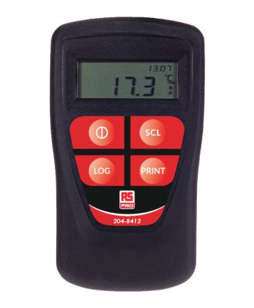 RS PRO Digital Thermometer, Thermoelement-Barcode-Scannen Bis 1820°C ±0,2 °C (±0,1 %) Max, Messelement Typ E, J, K, N,