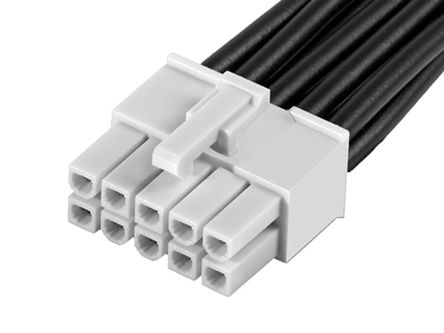 Molex 10 Way Female Mini-Fit Jr. To 10 Way Female Mini-Fit Jr. Wire To Board Cable, 600mm