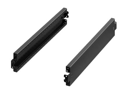 Rittal Panel Del Rack De Acero Negro, 100 X 400mm