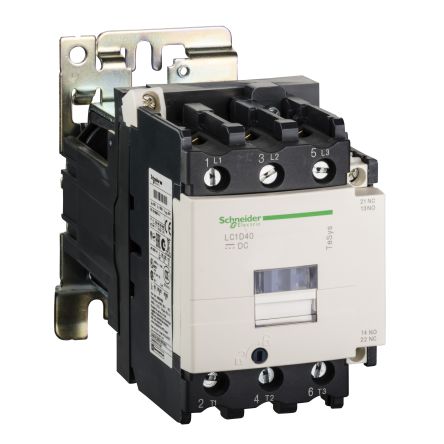 Schneider Electric Contactor TeSys D De 3 Polos, 3 NA, 40 A, Bobina 110 V Dc, 22 KW