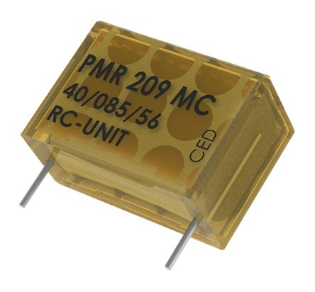 KEMET PMR209 RC-Kondensator, 100nF / 22Ω, 250 V Ac, 630V Dc, Metallisiertes Papier, Durchsteckmontage