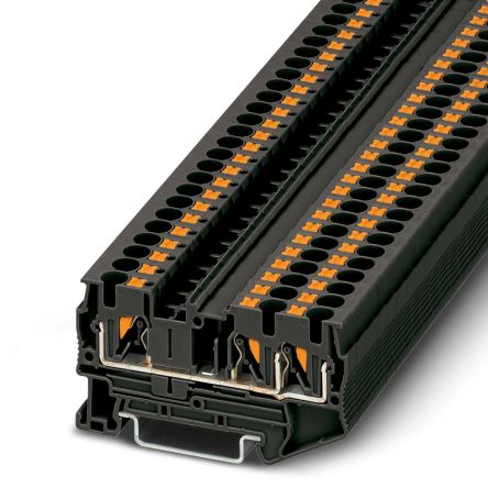 Phoenix Contact 3211255 PT 4 Series Black, 6mm², Push In Termination, ATEX, IECEx