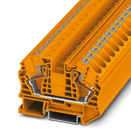Phoenix Contact 3212144 PT 16 N OG Series Orange, 25mm², Push In Termination, ATEX, IECEx