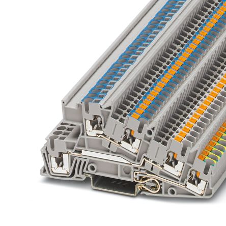 Phoenix Contact 5-Way Earth Terminal Block, 4mm², 12 AWG Wire, Push In