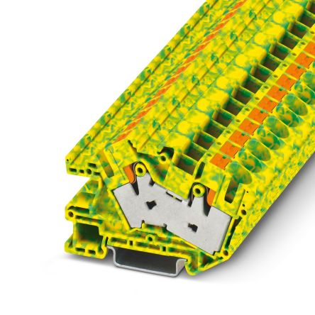 Phoenix Contact 2-Way Earth Terminal Block, 16mm², 4 AWG Wire, Push In