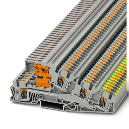 Phoenix Contact 5-Way Earth Terminal Block, 6mm², 10 AWG Wire, Push In