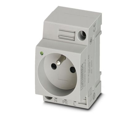 Phoenix Contact French Mains Sockets, 16A, DIN Rail Mount, 250 V